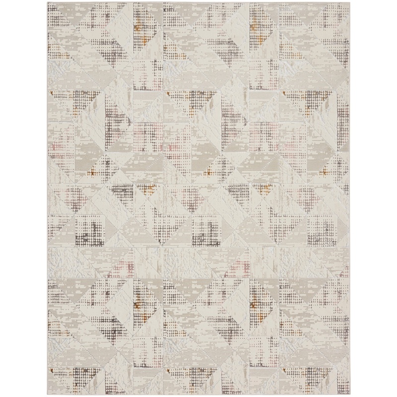 Nourison Glitz 9′ x 12′ Ivory/Multi Contemporary Indoor Rug