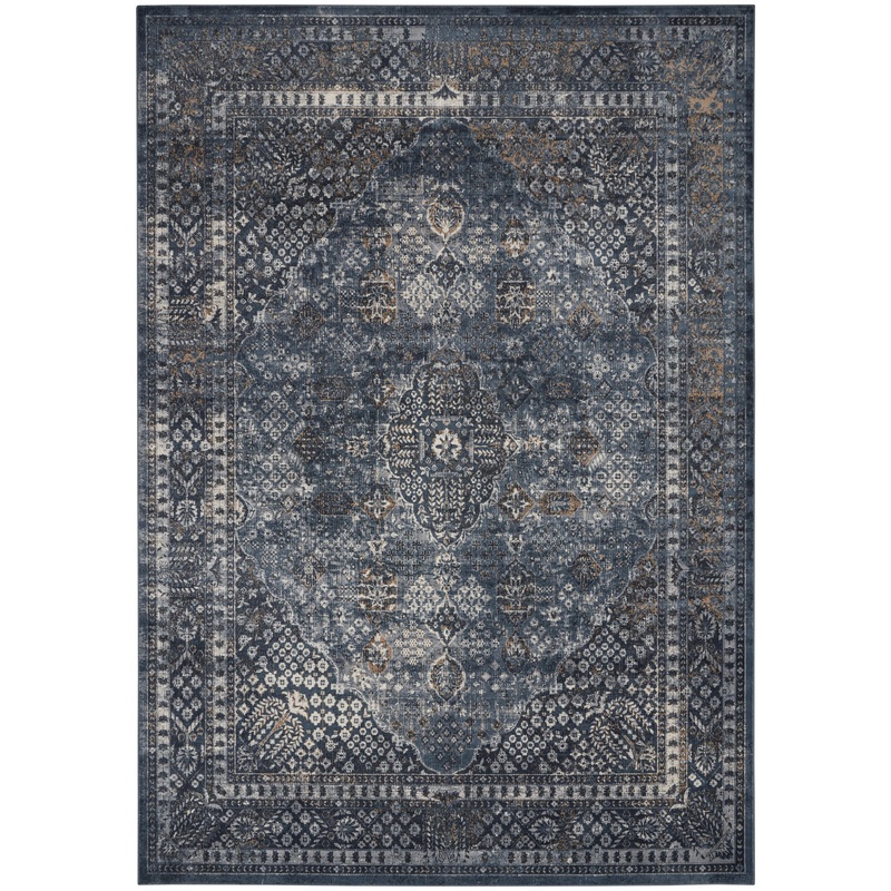 Nourison Home Malta 9′ x 12′ Navy Vintage Indoor Rug
