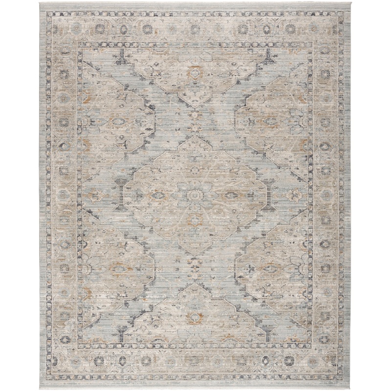 Nourison Lynx 12′ x 15’9″ Light Blue Vintage Indoor Rug