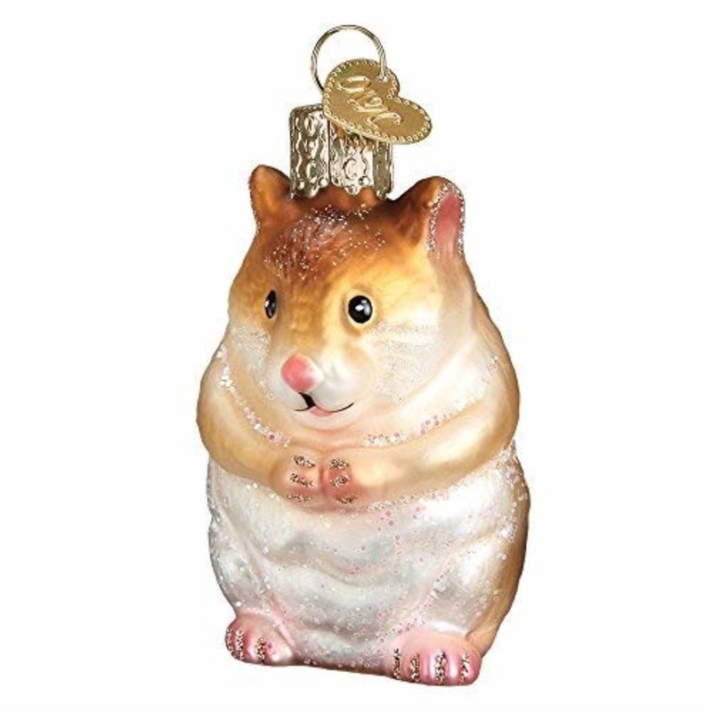 Old World Christmas Hamster Glass Blown Ornament
