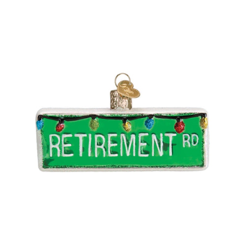Old World Christmas Happy Retirement Blown Glass Holiday Ornament For Tree