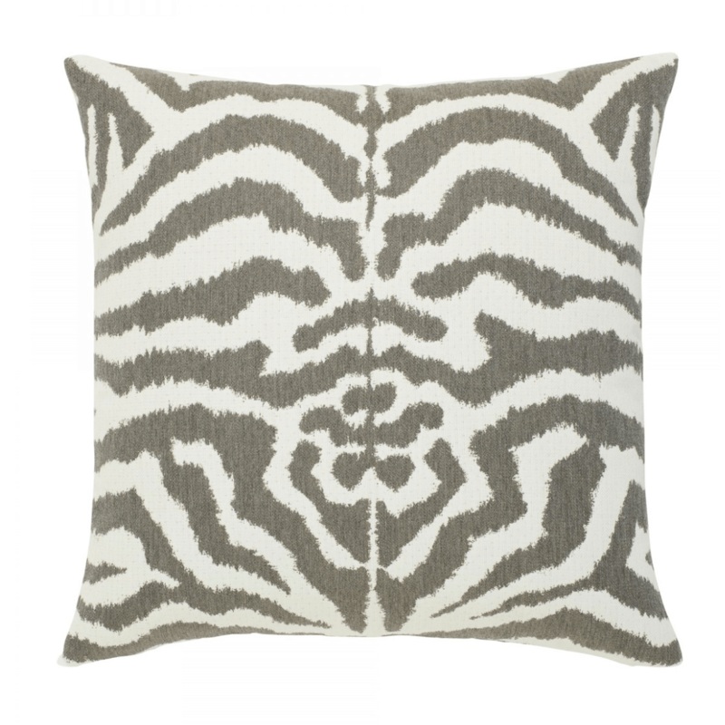 Zebra Gray Outdoor Pillow