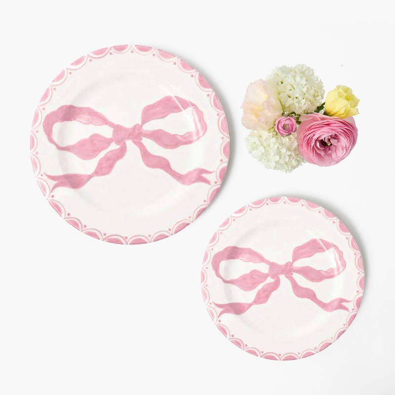 Marilyn Pink Bow Starter Plate
