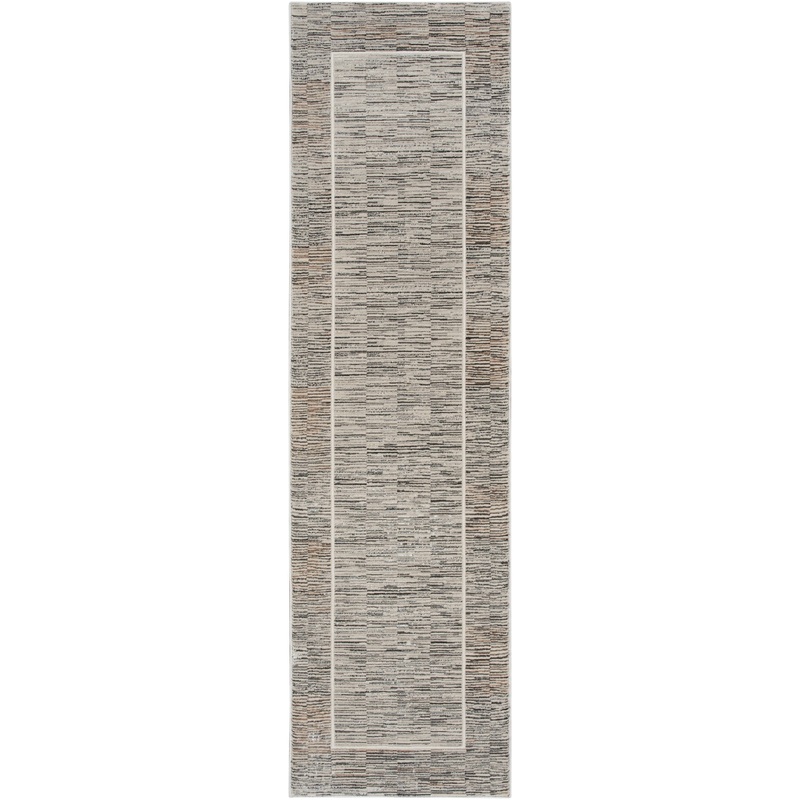 Nourison Desire 2’3″ x 7’6″ Charcoal Grey Modern Indoor Rug