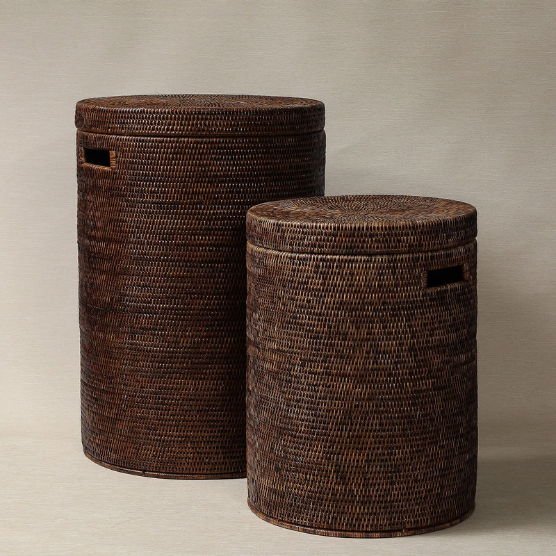 Round Rattan Hampers