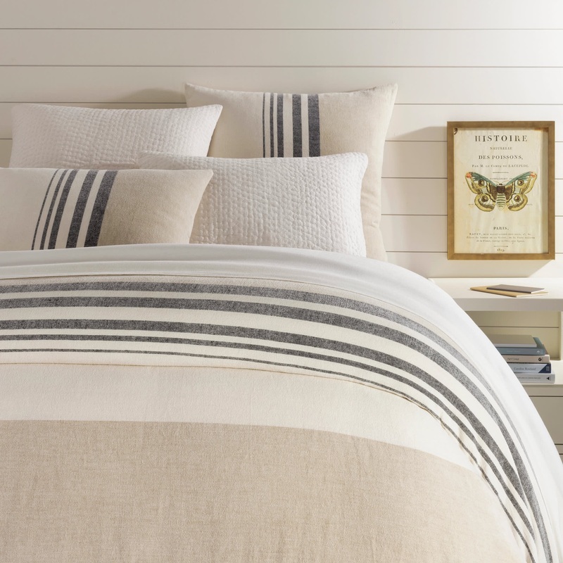 Linen Chenille Stripe Duvet Cover | Neutral