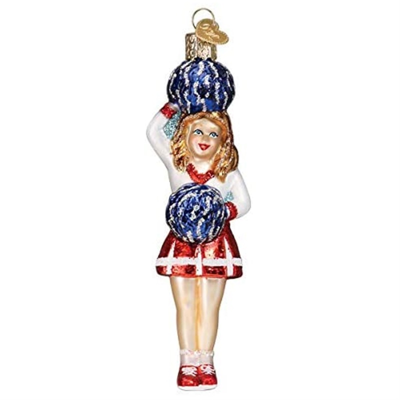 Old World Christmas Blown Glass Christmas Ornament, Cheerleader