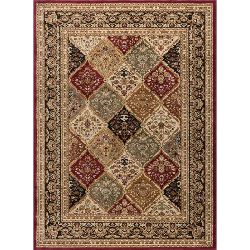 Tayse Border Area Rug SNS47-Princeton Transitional Cut Pile Indoor Polypropylene