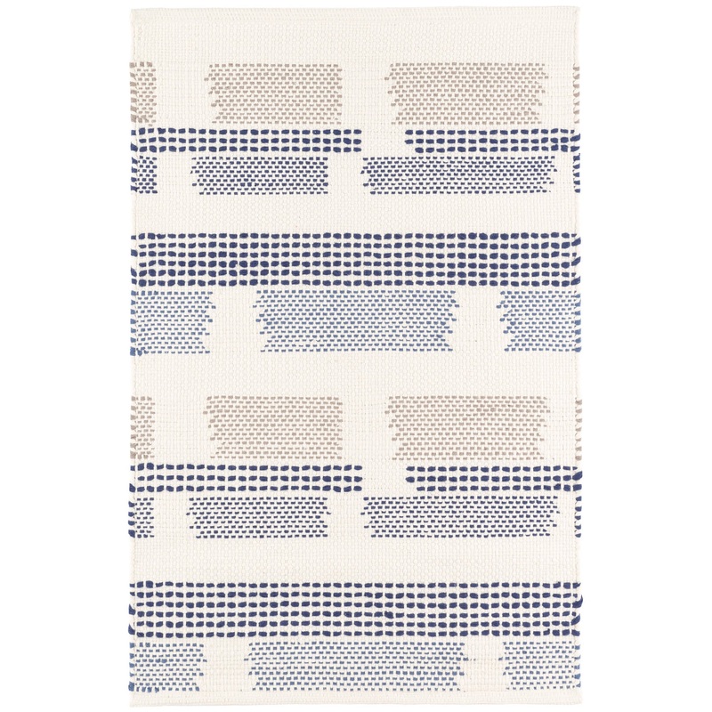 Tread Lightly Handwoven Cotton Rug | Navy