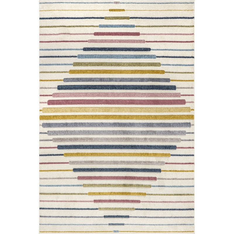 Ashleigh Kids Carved Stripe Rug | Multicolor