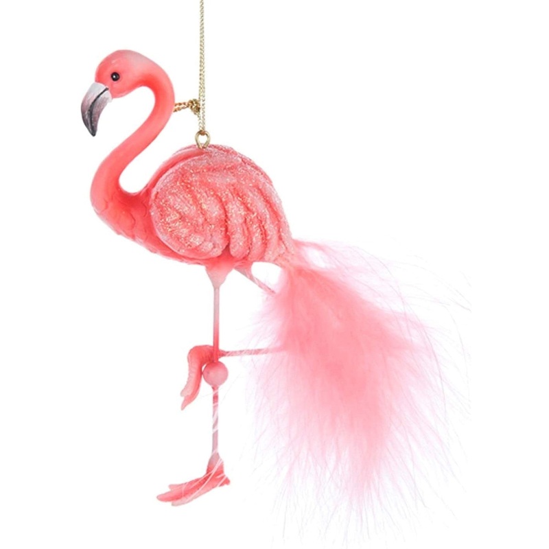 Kurt Adler Resin Ornament for Christmas Tree, Pink Flamingo
