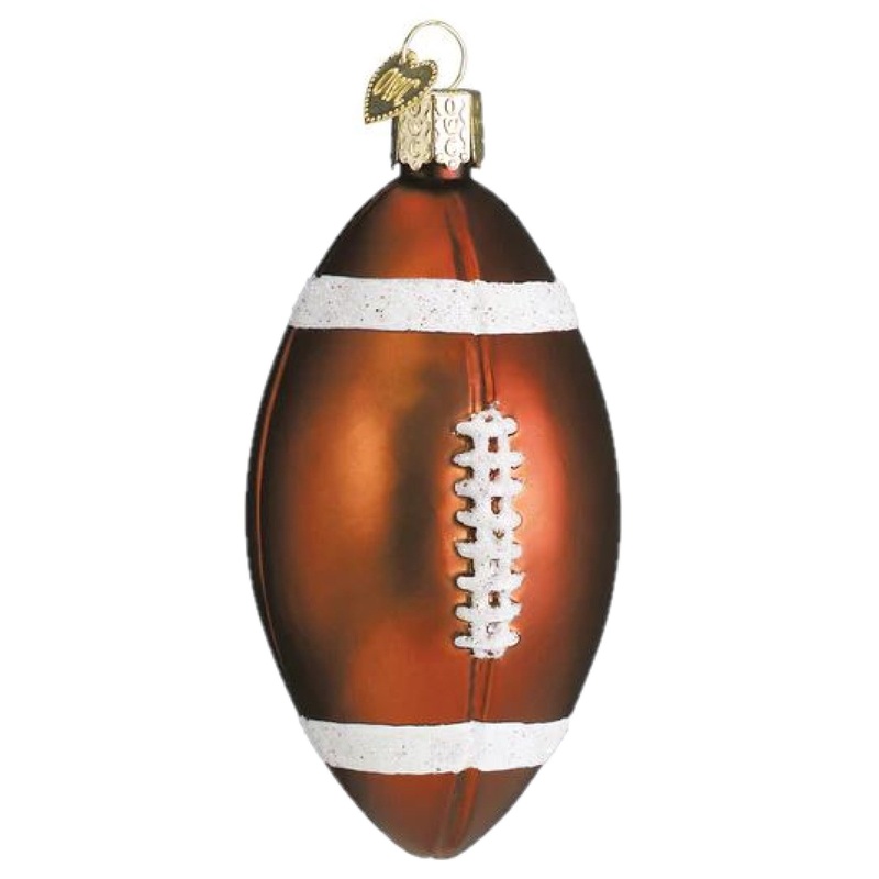 Old World Christmas Glass Blown Football Ornament