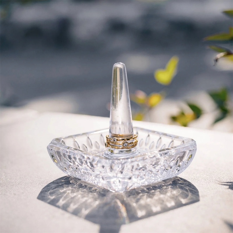Waterford Lismore Square Ring Holder, 3in
