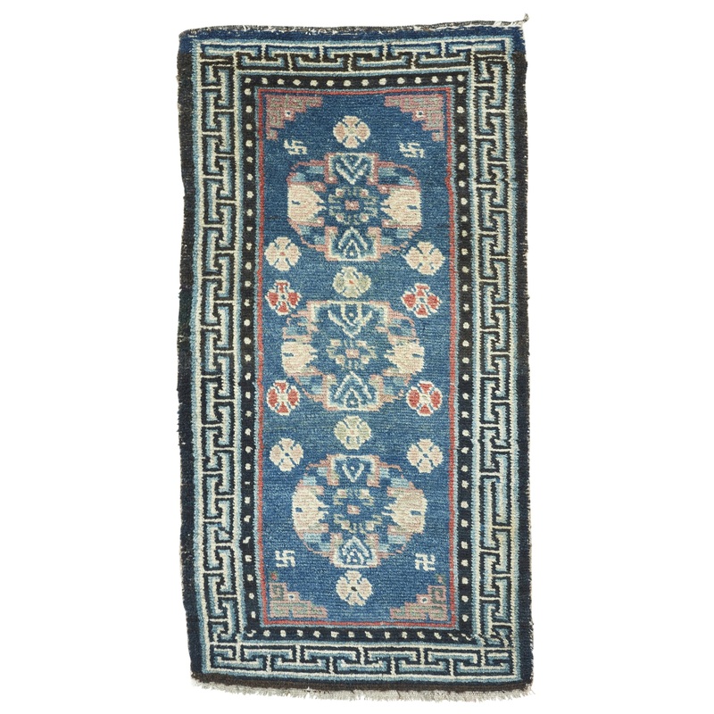 ANTIQUE TIBETAN KHADEN 2′ 5″ x 4′ 7″ Late 19th C