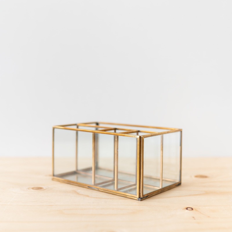 Brass & Glass Storage Organiser