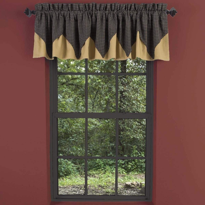 Kettle Grove Plaid Valance Layered 16×72
