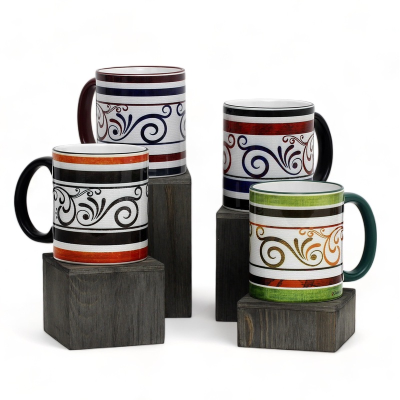 SUBLIMART: Ricco Italia 4-Mugs Bundle – by Mario Bruno (Design 6400+6395+6420+6425)