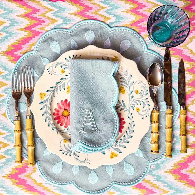 Bettina Blue Placemats & Napkins (Set of 4)