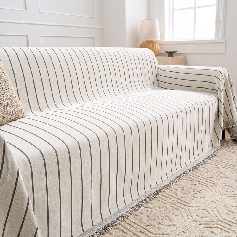 Black Linearity Reversible Comfort Sofa / Couch Cover – Final Sale