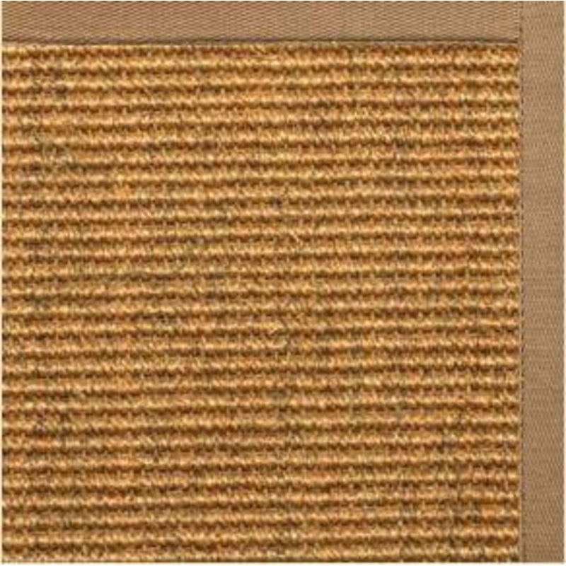Cognac Sisal Rug with Granola Cotton Border