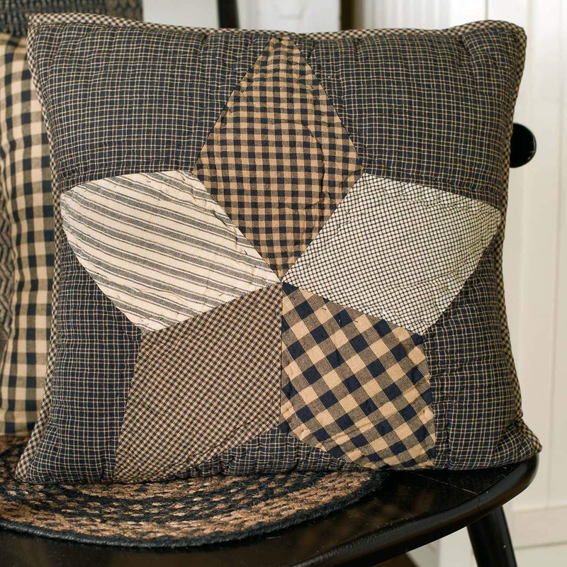 Farmhouse Star Pillow Quilted 16×16