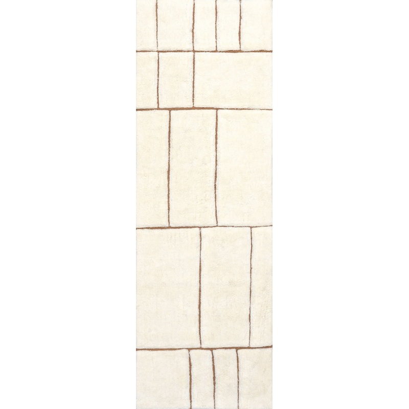 Brega Geometric New Zealand Wool Rug | Cream