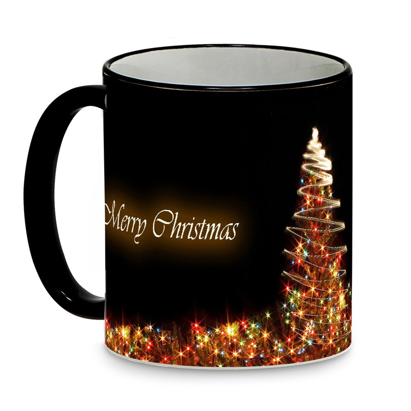 SUBLIMART: Christmas – Mug with black handle and rim (Designs #18)
