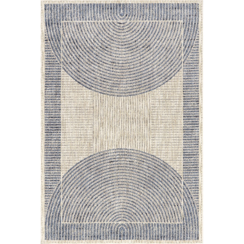 Allyson Modern Geometric Area Rug | Blue