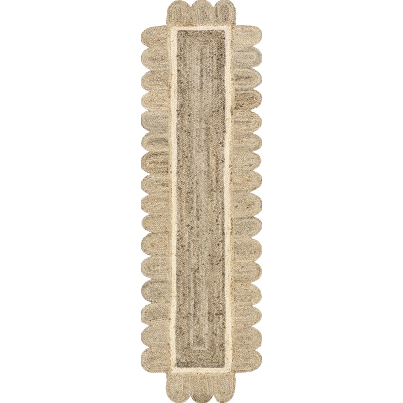 Anna Scalloped Jute Rug | Ivory