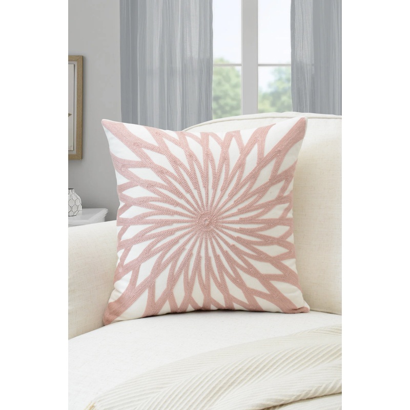 Pink Geometric Pillow