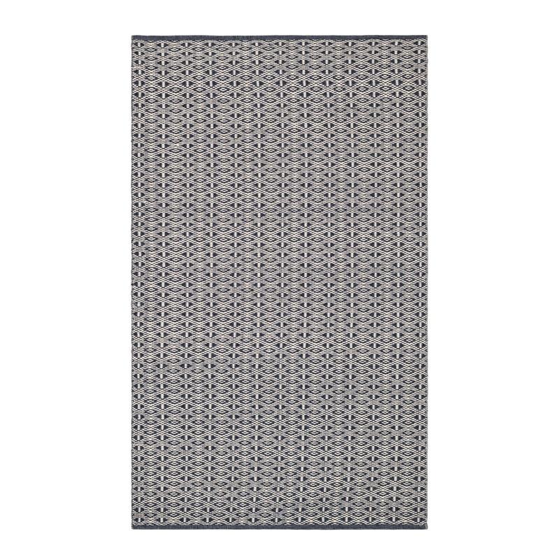 Bare Handwoven Cotton Rug | Blue