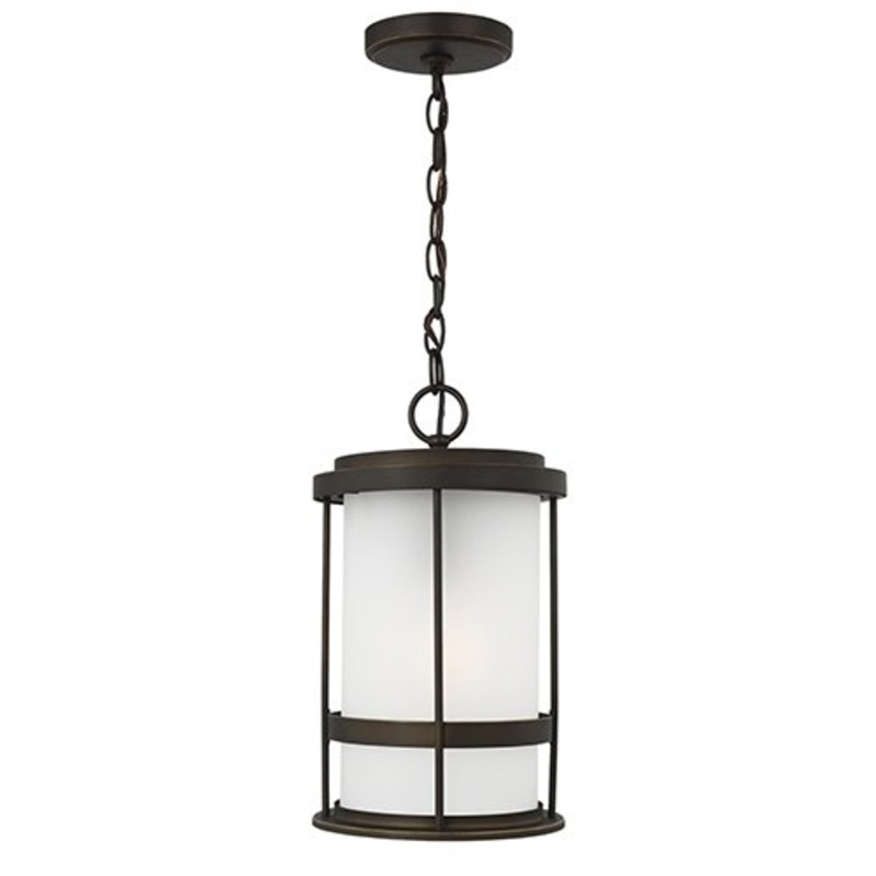 Generation 6290901EN3 Wilburn 1-lt 8″ LED Outdoor Pendant Lantern