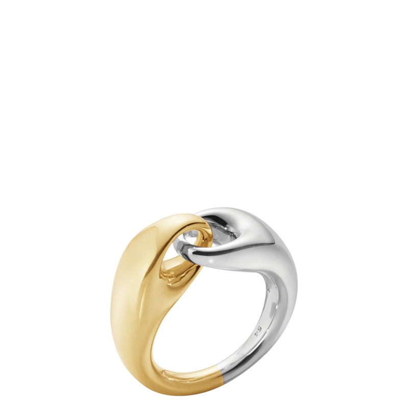 Reflect Link Ring, Large, Seven Sizes in Two Color Variants